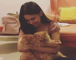 She enjoys playing with cats and dogs. She has also adopted a dog whom she has named Dolly.